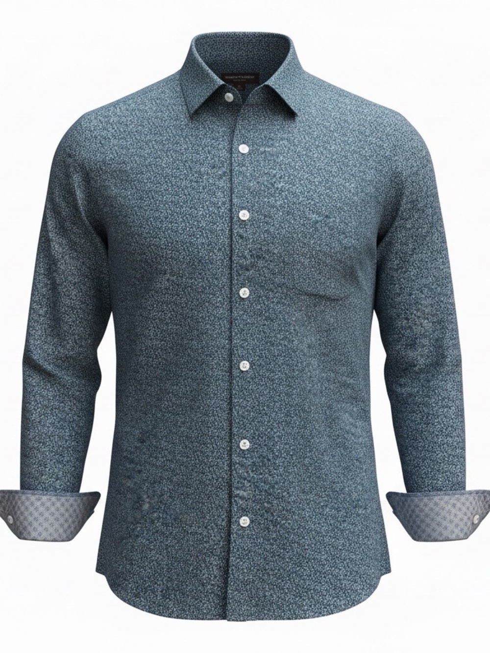 Johnston & Murphy Navy Floral Button-Down Shirt – Men’s Medium